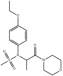 N-(4-ethoxyphenyl)-N-[1-(morpholin-4-yl)-1-oxopropan-2-yl]methanesulfonamide Structural
