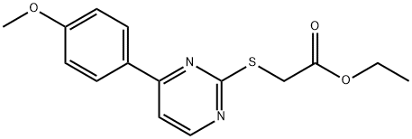 ethyl {[4-(4-methoxyphenyl)pyrimidin-2-yl]thio}acetate Structural