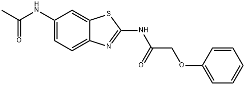 N-[6-(acetylamino)-1,3-benzothiazol-2-yl]-2-phenoxyacetamide Structural