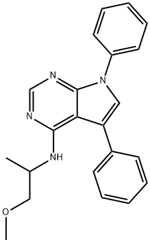N-(1-methoxypropan-2-yl)-5,7-diphenyl-7H-pyrrolo[2,3-d]pyrimidin-4-amine Structural