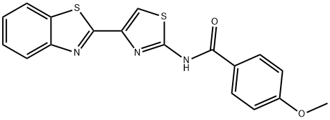 N-(4-(benzo[d]thiazol-2-yl)thiazol-2-yl)-4-methoxybenzamide Structural