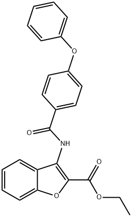 ethyl 3-(4-phenoxybenzamido)benzofuran-2-carboxylate Structural