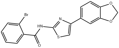 N-(4-(benzo[d][1,3]dioxol-5-yl)thiazol-2-yl)-2-bromobenzamide Structural