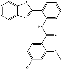 N-(2-(benzo[d]thiazol-2-yl)phenyl)-2,4-dimethoxybenzamide Structural