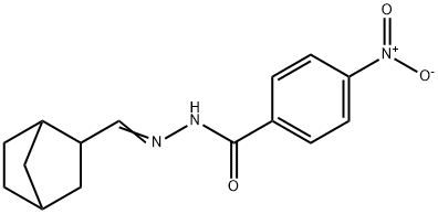 N-[(E)-3-bicyclo[2.2.1]heptanylmethylideneamino]-4-nitrobenzamide Structural