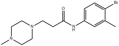 N-(4-bromo-3-methylphenyl)-3-(4-methylpiperazin-1-yl)propanamide Structural
