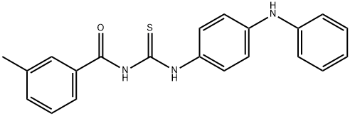 N-{[(4-anilinophenyl)amino]carbonothioyl}-3-methylbenzamide Structural