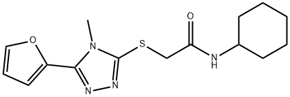 N-cyclohexyl-2-{[5-(furan-2-yl)-4-methyl-4H-1,2,4-triazol-3-yl]sulfanyl}acetamide Structural