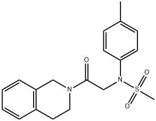N-[2-(3,4-dihydro-1H-isoquinolin-2-yl)-2-oxoethyl]-N-(4-methylphenyl)methanesulfonamide Structural