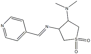 N,N-dimethyl-N-[(1E)-pyridin-4-ylmethylene]tetrahydrothiophene-3,4-diamine 1,1-dioxide Structural