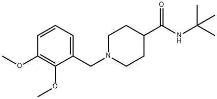 N-tert-butyl-1-(2,3-dimethoxybenzyl)piperidine-4-carboxamide Structural