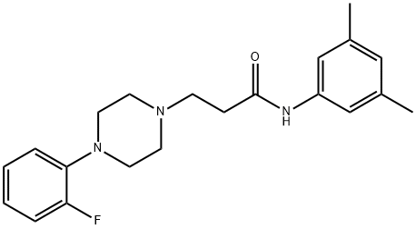 N-(3,5-dimethylphenyl)-3-[4-(2-fluorophenyl)piperazin-1-yl]propanamide Structural