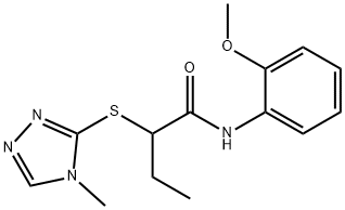N-(2-methoxyphenyl)-2-[(4-methyl-4H-1,2,4-triazol-3-yl)sulfanyl]butanamide Structural