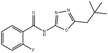 N-[5-(2,2-dimethylpropyl)-1,3,4-thiadiazol-2-yl]-2-fluorobenzamide Structural