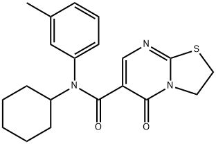 N-cyclohexyl-5-oxo-N-(m-tolyl)-2,3-dihydro-5H-thiazolo[3,2-a]pyrimidine-6-carboxamide Structural