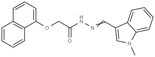 N'-[(E)-(1-methyl-1H-indol-3-yl)methylidene]-2-(naphthalen-1-yloxy)acetohydrazide Structural