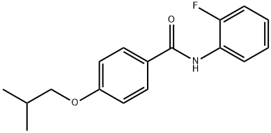 N-(2-fluorophenyl)-4-(2-methylpropoxy)benzamide Structural
