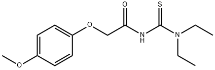 N-[(diethylamino)carbonothioyl]-2-(4-methoxyphenoxy)acetamide Structural