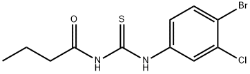 N-{[(4-bromo-3-chlorophenyl)amino]carbonothioyl}butanamide Structural