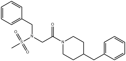 N-benzyl-N-[2-(4-benzylpiperidin-1-yl)-2-oxoethyl]methanesulfonamide Structural