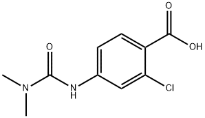 Benzoic acid,2-chloro-4-[[(dimethylamino)- carbonyl]amino]- Structural