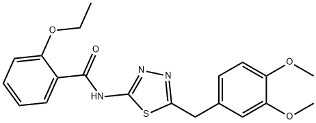 N-[5-(3,4-dimethoxybenzyl)-1,3,4-thiadiazol-2-yl]-2-ethoxybenzamide Structural