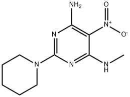 N4-methyl-5-nitro-2-(piperidin-1-yl)pyrimidine-4,6-diamine Structural