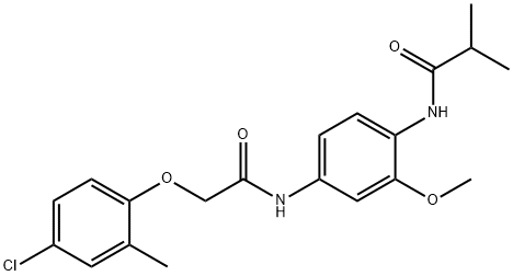 N-(4-{[(4-chloro-2-methylphenoxy)acetyl]amino}-2-methoxyphenyl)-2-methylpropanamide Structural