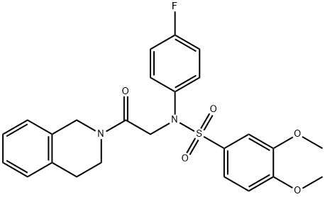 N-[2-(3,4-dihydroisoquinolin-2(1H)-yl)-2-oxoethyl]-N-(4-fluorophenyl)-3,4-dimethoxybenzenesulfonamide Structural