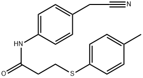N-[4-(cyanomethyl)phenyl]-3-[(4-methylphenyl)sulfanyl]propanamide Structural