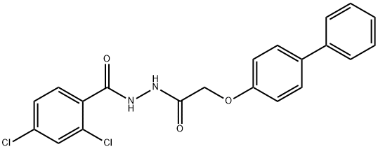 N'-[(4-biphenylyloxy)acetyl]-2,4-dichlorobenzohydrazide Structural