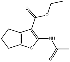 ethyl 2-acetamido-5,6-dihydro-4H-cyclopenta[b]thiophene-3-carboxylate Structural