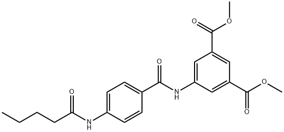 dimethyl 5-({[4-(pentanoylamino)phenyl]carbonyl}amino)benzene-1,3-dicarboxylate Structural