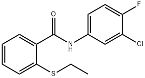 N-(3-chloro-4-fluorophenyl)-2-(ethylsulfanyl)benzamide Structural