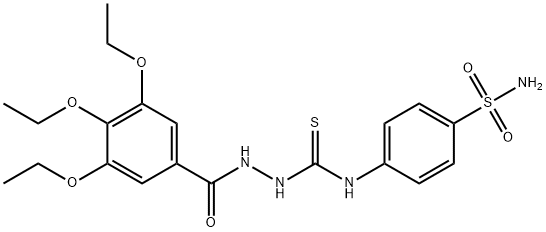 N-(4-sulfamoylphenyl)-2-[(3,4,5-triethoxyphenyl)carbonyl]hydrazinecarbothioamide Structural