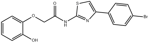 N-[4-(4-bromophenyl)-1,3-thiazol-2-yl]-2-(2-hydroxyphenoxy)acetamide Structural