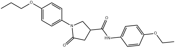 N-(4-ethoxyphenyl)-5-oxo-1-(4-propoxyphenyl)pyrrolidine-3-carboxamide Structural
