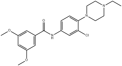 N-[3-chloro-4-(4-ethyl-1-piperazinyl)phenyl]-3,5-dimethoxybenzamide Structural