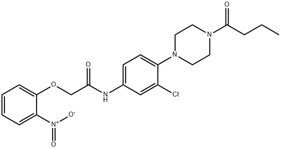 N-[4-(4-butanoylpiperazin-1-yl)-3-chlorophenyl]-2-(2-nitrophenoxy)acetamide Structural