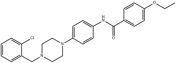 N-[4-[4-[(2-chlorophenyl)methyl]piperazin-1-yl]phenyl]-4-ethoxybenzamide Structural