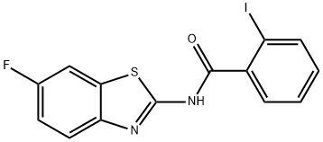 N-(6-fluoro-1,3-benzothiazol-2-yl)-2-iodobenzamide Structural