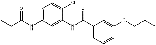 N-[2-chloro-5-(propionylamino)phenyl]-3-propoxybenzamide Structural