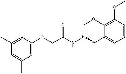 N'-[(E)-(2,3-dimethoxyphenyl)methylidene]-2-(3,5-dimethylphenoxy)acetohydrazide Structural