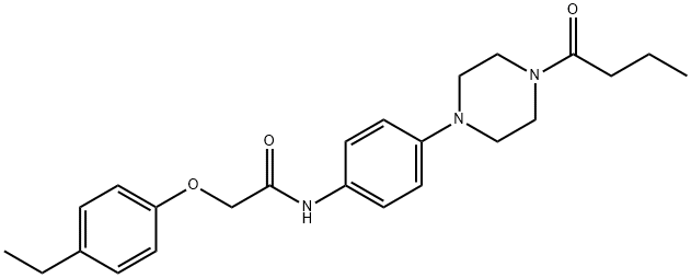 N-[4-(4-butanoylpiperazin-1-yl)phenyl]-2-(4-ethylphenoxy)acetamide Structural