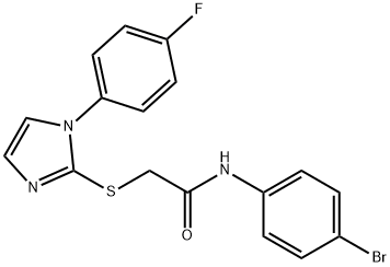 N-(4-bromophenyl)-2-((1-(4-fluorophenyl)-1H-imidazol-2-yl)thio)acetamide Structural