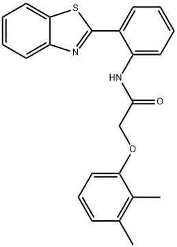 N-[2-(1,3-benzothiazol-2-yl)phenyl]-2-(2,3-dimethylphenoxy)acetamide Structural