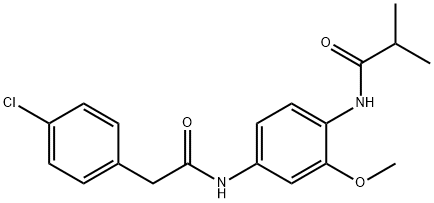 N-(4-{[(4-chlorophenyl)acetyl]amino}-2-methoxyphenyl)-2-methylpropanamide Structural