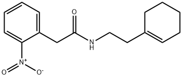 N-[2-(cyclohex-1-en-1-yl)ethyl]-2-(2-nitrophenyl)acetamide Structural