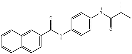 N-[4-(isobutyrylamino)phenyl]-2-naphthamide Structural