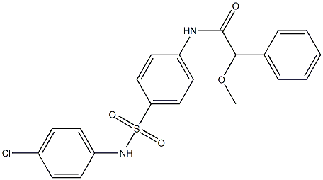 N-{4-[(4-chlorophenyl)sulfamoyl]phenyl}-2-methoxy-2-phenylacetamide Structural